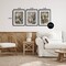 Stupell Industries Flower Trios Portraits 3 Piece Black Framed Print Under Glass Set, design by Annabelle Hall
